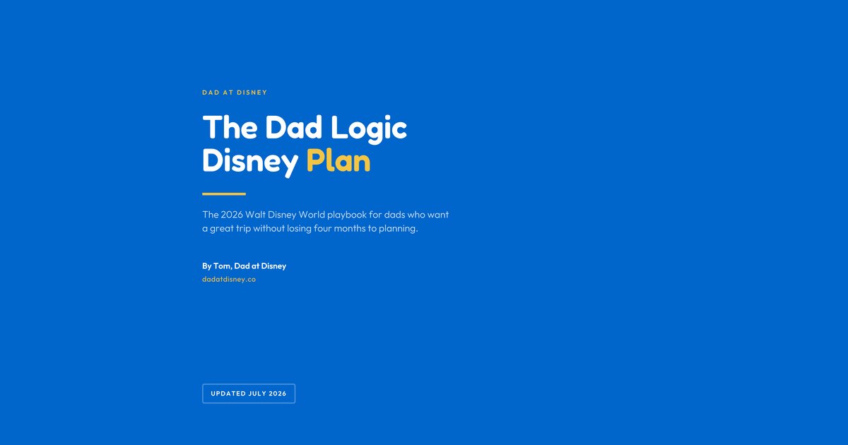 The Dad Logic Disney Plan 2026 cover